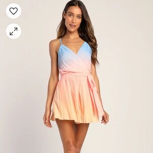 Ombré pleated romper